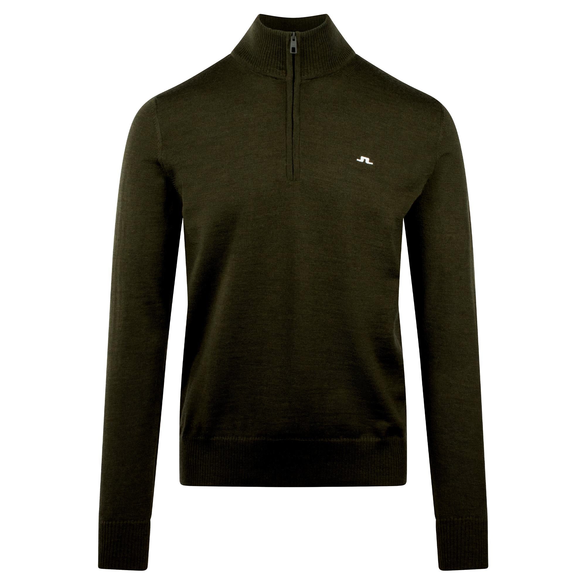 J Lindeberg Kian Tour Merino Sweater Forest Green